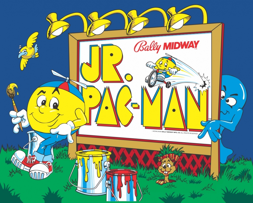 Jr. Pac-Man Marquee - Dedicated